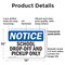Signmission School Drop-Off And Pickup Only, 14 in W x Rectangle, Plastic OS-2PACK-NS-P-1014-L-18252 - alternate 4